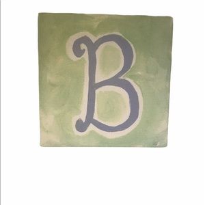Pottery Barn Kids Canvas Wood Block Letter B